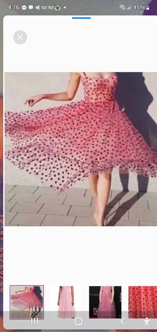 New BETSEY JOHNSON Foil-Printed Tiered Sweetheart  Heart Corset Dress Size 14