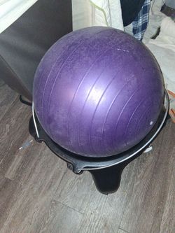 Balance Ball Chair with Purple Exercise Ball
