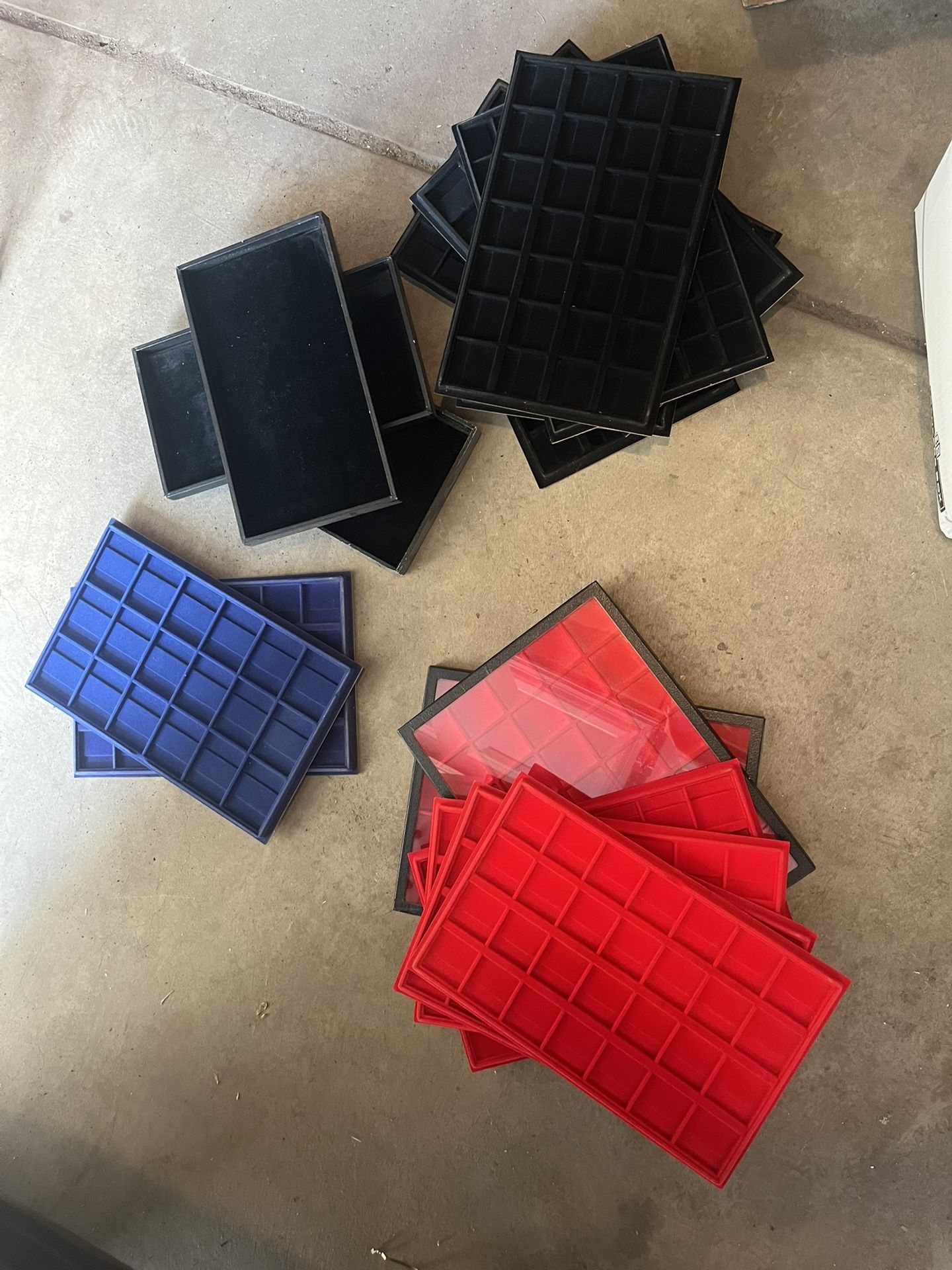 $20 Tray Trey Valet Red Blue Organize Black Velvet Pad Insert Jewelry Display for Necklaces Bracelets Earrings Rings Tray Jewelry Accessories