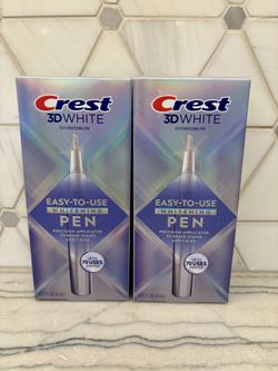 Crest 3D White whitening pens. Each pen has 0.13 fl oz of gel and provides up to 70 uses. This a precision applicator pen designed to erase stains. Ne