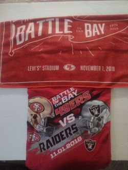 49ers Battle Of The Bay 2018 Shirt & Rally Towel