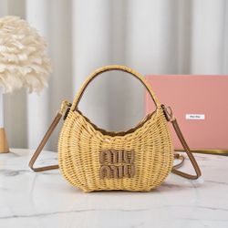 Summer pastoral holiday style woven vegetable blue bun