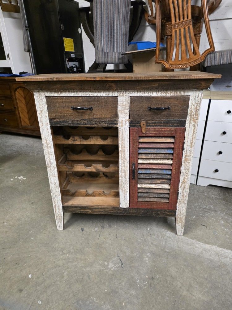 Rustic Farmhouse Wine Bar / Console Table