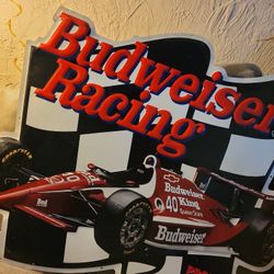Budweiser Racing Sign