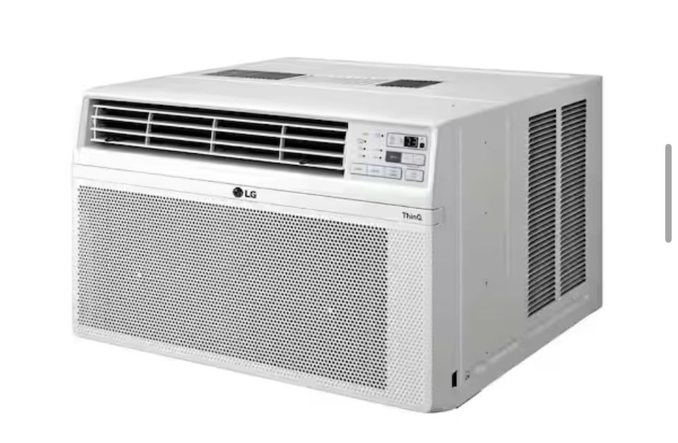 LG 12,000 BTU 115V Window Air Conditioner Cools 550 sq. ft. with Wi-Fi, Remote, Dehumidifier and in White
