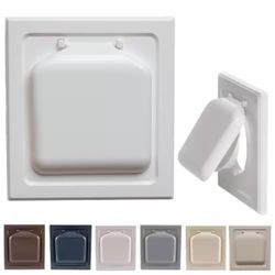 4 in. Wide-Mount Dual Door Wall Vent in White