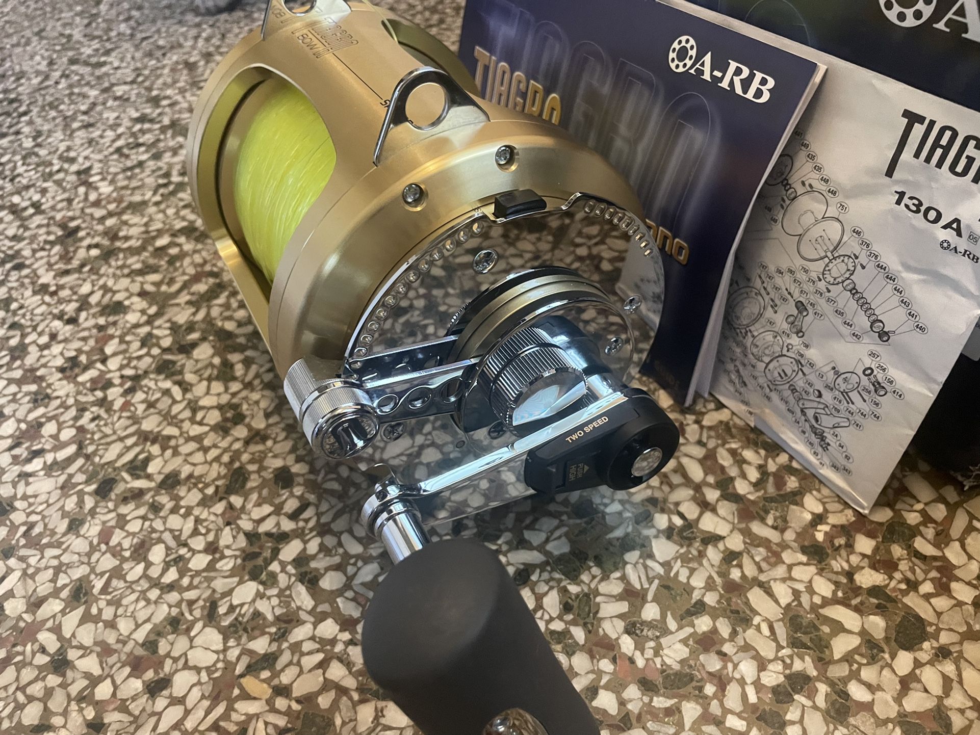 Two Shimano Tiagra 80w 2-Speed Reels In The Box for Sale in