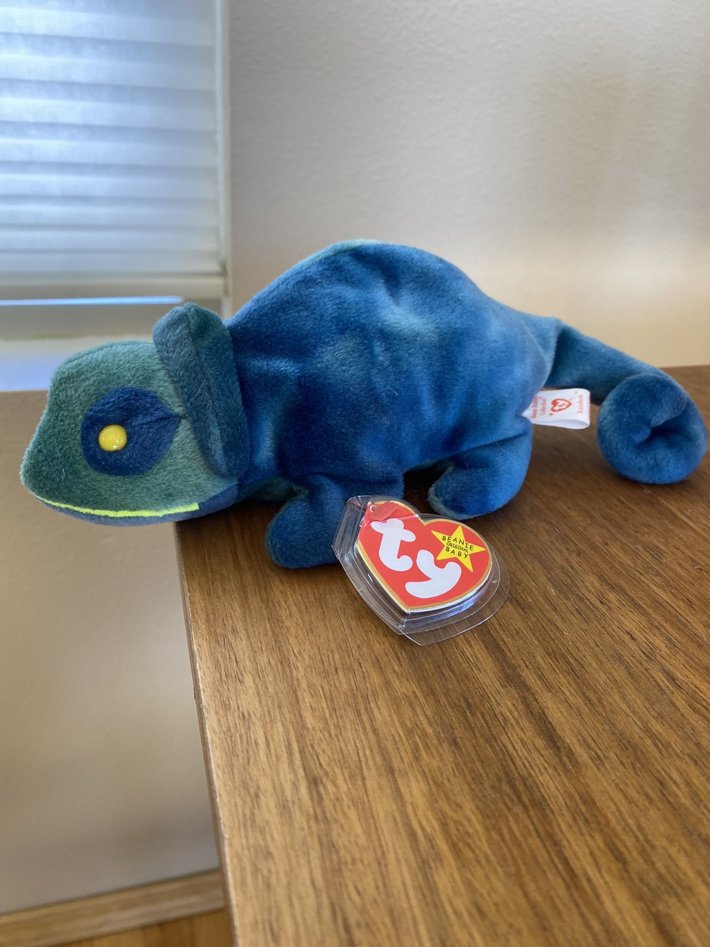 Beanie Baby Rainbow The Iguana *Rare* Tag Errors *Mint*