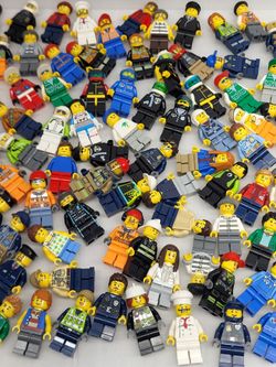 Lego City Minifigures Firefighters Police Construction Worker Kid