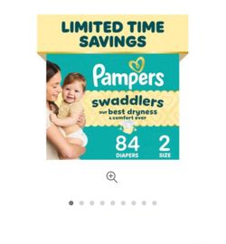 Pampers Swaddlers Size 2 Diapers 84 Count