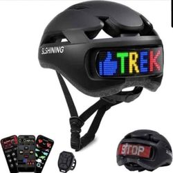 Large LED Bike Helmet Turn Signal Rechargeable Commuter Helmet for Night Riding