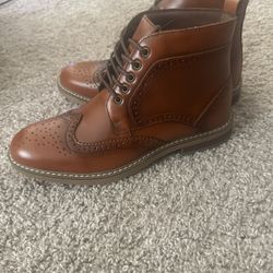 ArcBrothers Visit the Store 4.5 4.5 out of 5 stars (291) Mens Fashion Dress Boots - Black Genuine Leather Classic Brogue Style Oxford Ankle Boots