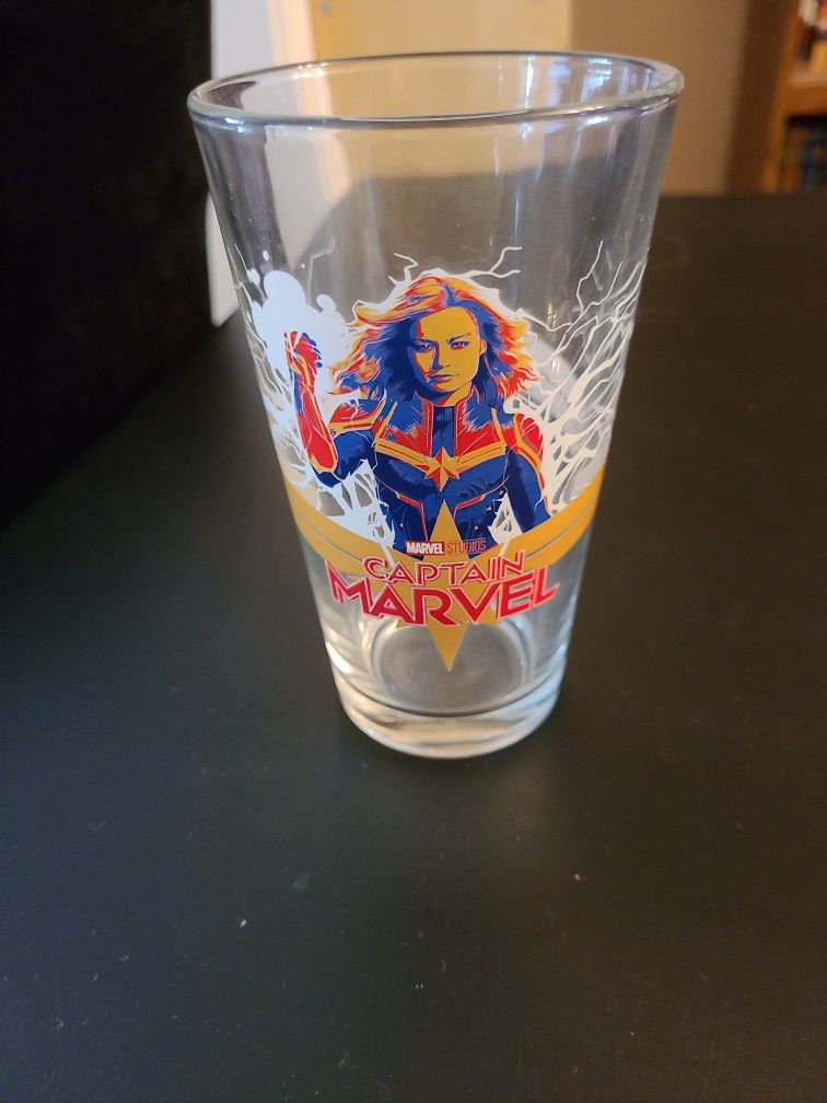 Captain Marvel Glass From Alamo/Mondo
