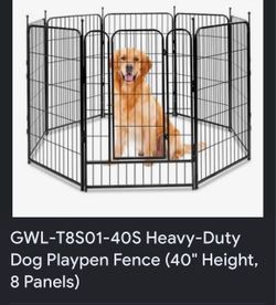Dog Fence 8sides Metal (Black)