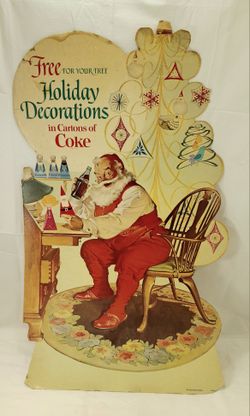 Vintage Santa  Coca-Cola Sign