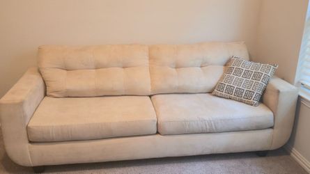 Beige 3-Seater Sofa / Couch – Removable Covers