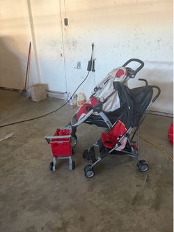Red strollers