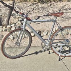 Electric Pedal Assist Bicycle (lightweight) With Leather Seat And Handles