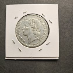 1945 france 5 aluminium coin