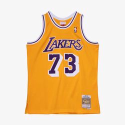 Mitchell & Ness Dennis Rodman Los Angeles Lakers 1998-99 Hardwood Classics Swingman Jersey Gold