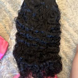 20in Black Curly Human Hair. Price Firm. Read Description Before Messaging.