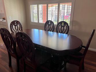 Dark Wood Dining Table