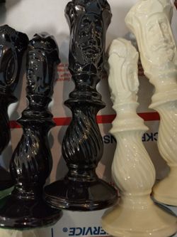 Vintage ceramic chess pieces 32 pieces