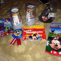 Leftover Mickey Mouse party supplies