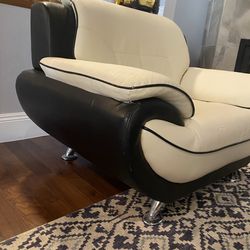 FREE SOFA FAUX LEATHER SLIGHTLY WORN