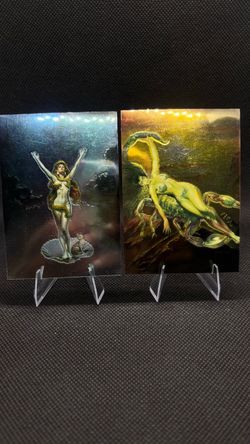 Fantasy Art Holographic Foil Trading Cards Lot of 2