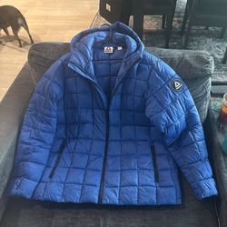 Reebok Royal Blue Hooded Padded Jacket Size 2XL Brand New Without Tags Mint Cond