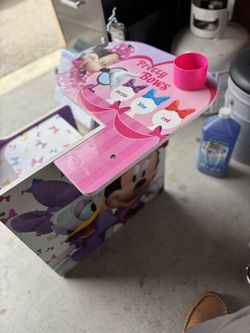 Kids Mickey Mouse Desk With Cupholder And Bottom Basket