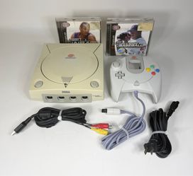 SEGA Dreamcast Home Console Bundle with Controller, 6 Games & Cables - TESTED