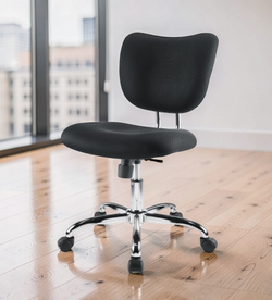 🪑 Mesh Low-Back Task Office Chair, Black/Chrome