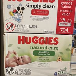huggies baby wipes 2 boxes for $40