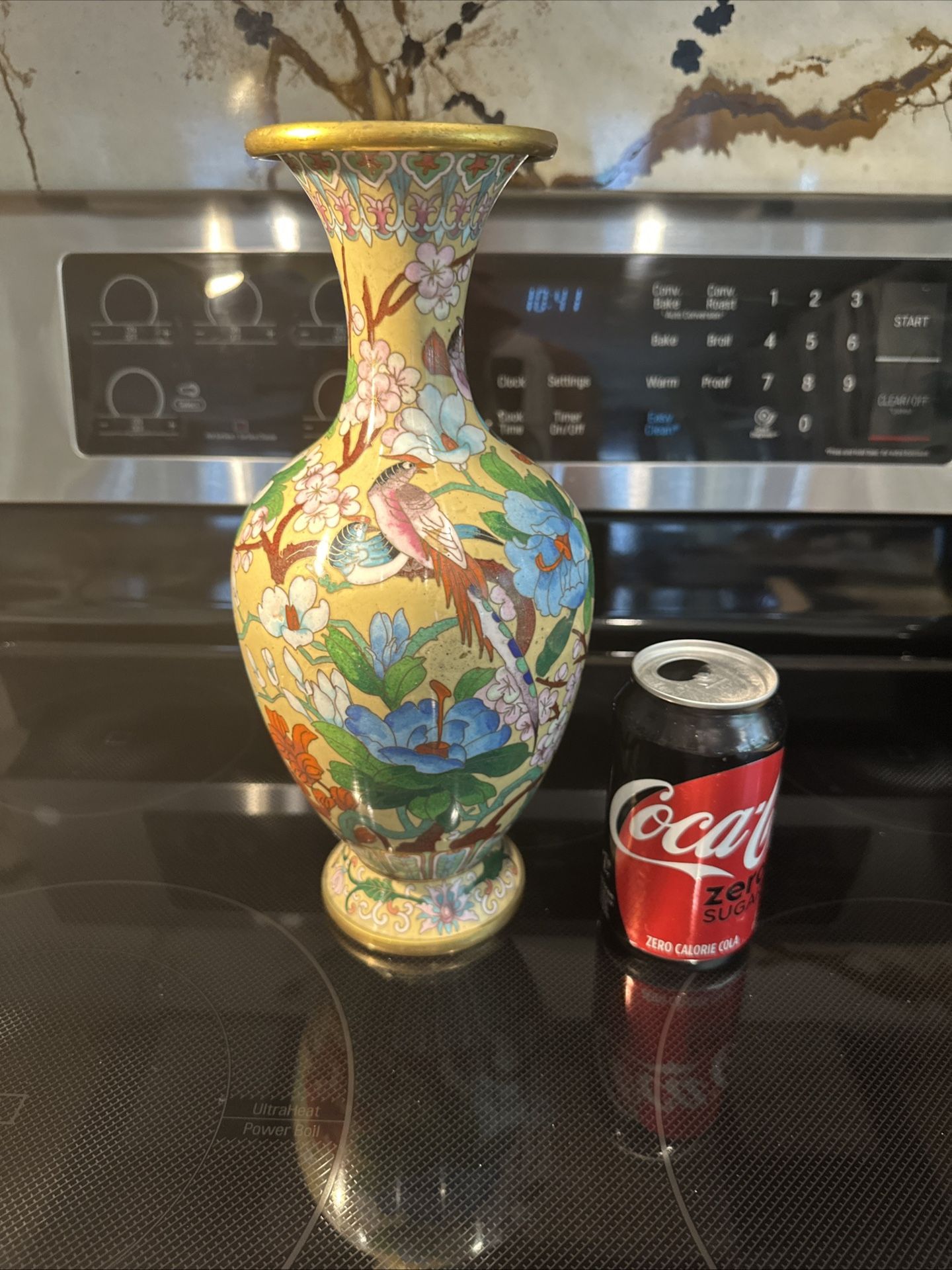 LARGE VINTAGE CLOISONNÉ VASE