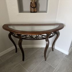 Wood / Glass Side Table