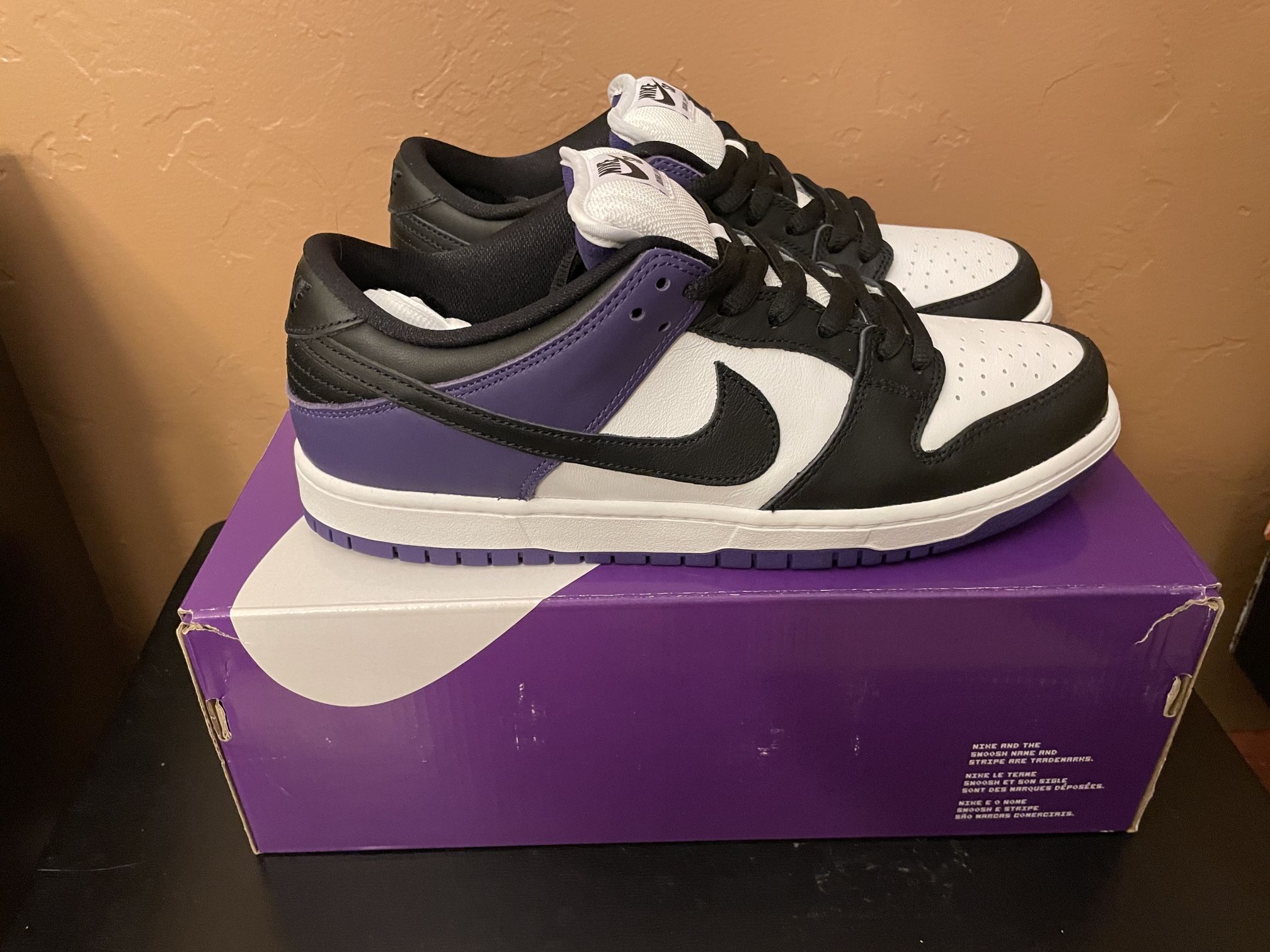 Size Nike SB Dunk Low Pro Court Purple J Pack