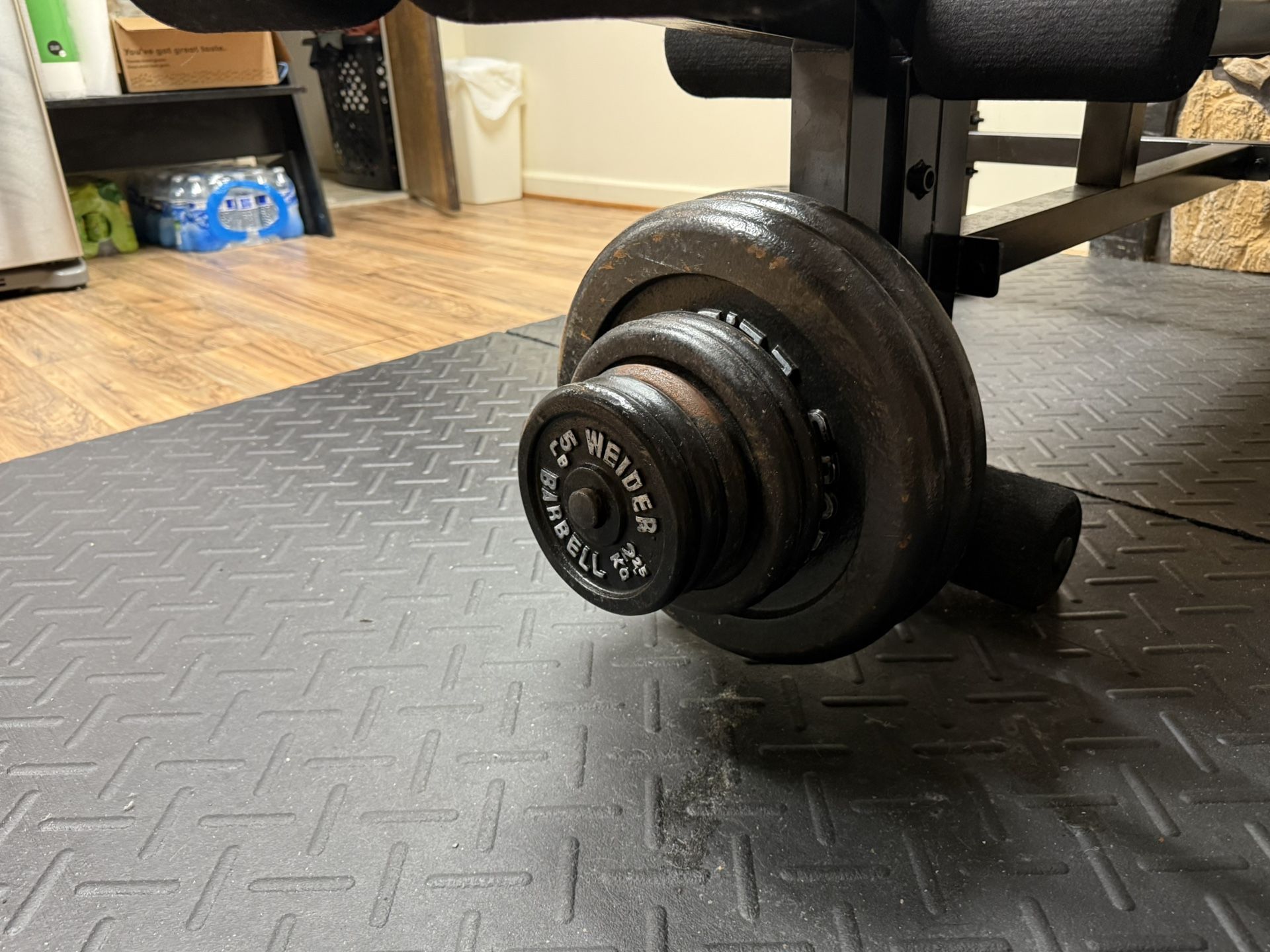 1 Inch Plates 300lb And Adjustable Dumbbell.