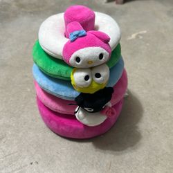 Hallmark Itty Bittys Hello Kitty Stackable Plush Rings