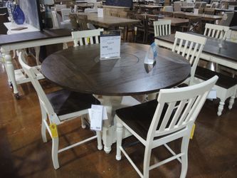 Steve Silver Joanna 6 Piece Counter Height Dining Set - Two-Tone Ivory And Mocha