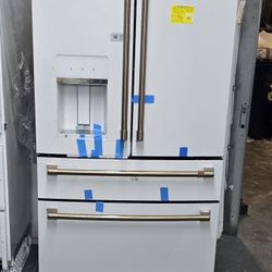 New Ge Cafe Matte White 4 Door Refrigerator 