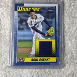 2025 Topps Roki Sasaki Player Worn Rookie Patch 