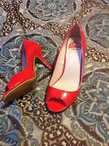 Red fergie shoes