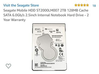 Seagate HHD 2 TB - Works for PS4