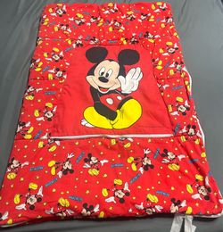 Vintage Mickey Mouse sleeping bag for toddler.