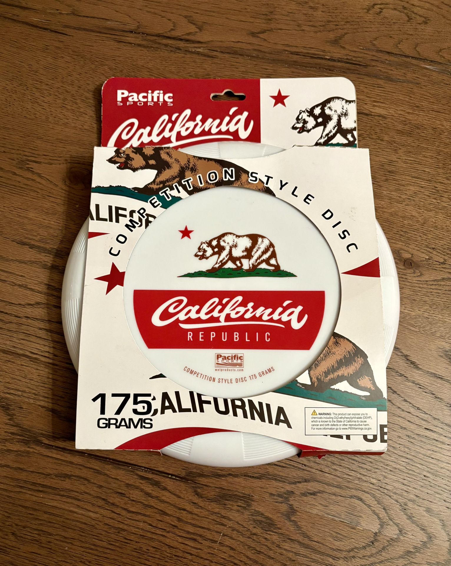 Pacific Sports Competition Style Disc 175 Grams California Flag Design