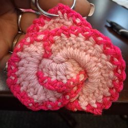 Pink 🎀 CROCHET KEYCHAIN