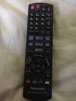 Panasonic blu ray disc player remote control