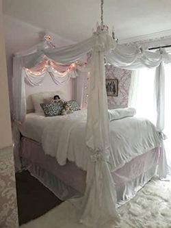 Brand New Gold Princess Canopy Bed With Mattress Delivery and Assembly Available